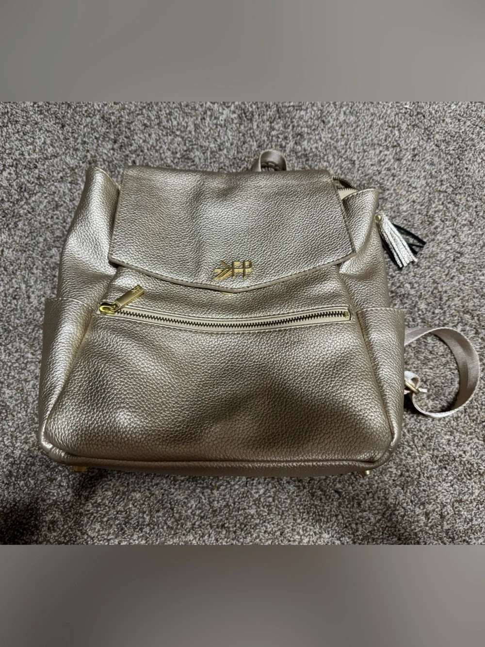 Freshly Picked Metallic Gold Diaper Backpack